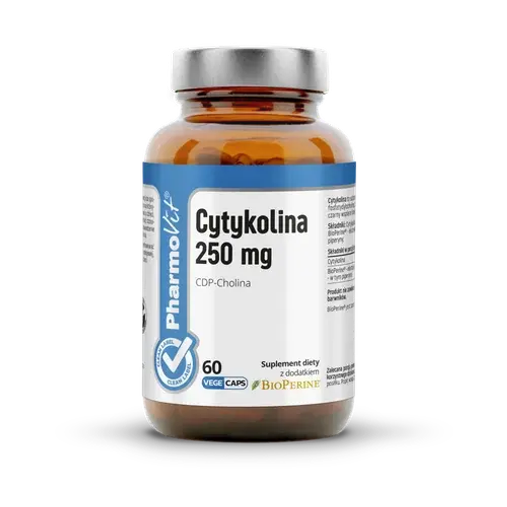 Pharmovit Clean Label Cyticoline 250 мг CDP-Choline - 60 капсул