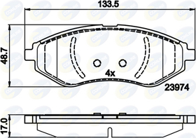 COMLINE - CBP01598-CML - Brake Pad Set, disc brake
