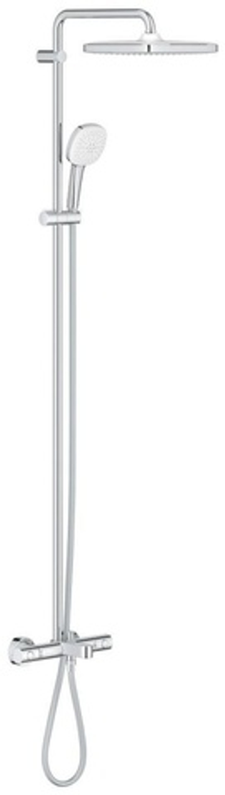 Душевая система для ванны GROHE Tempesta System 250 Cube с термостатом для настенного монтажа, хром (26691001)