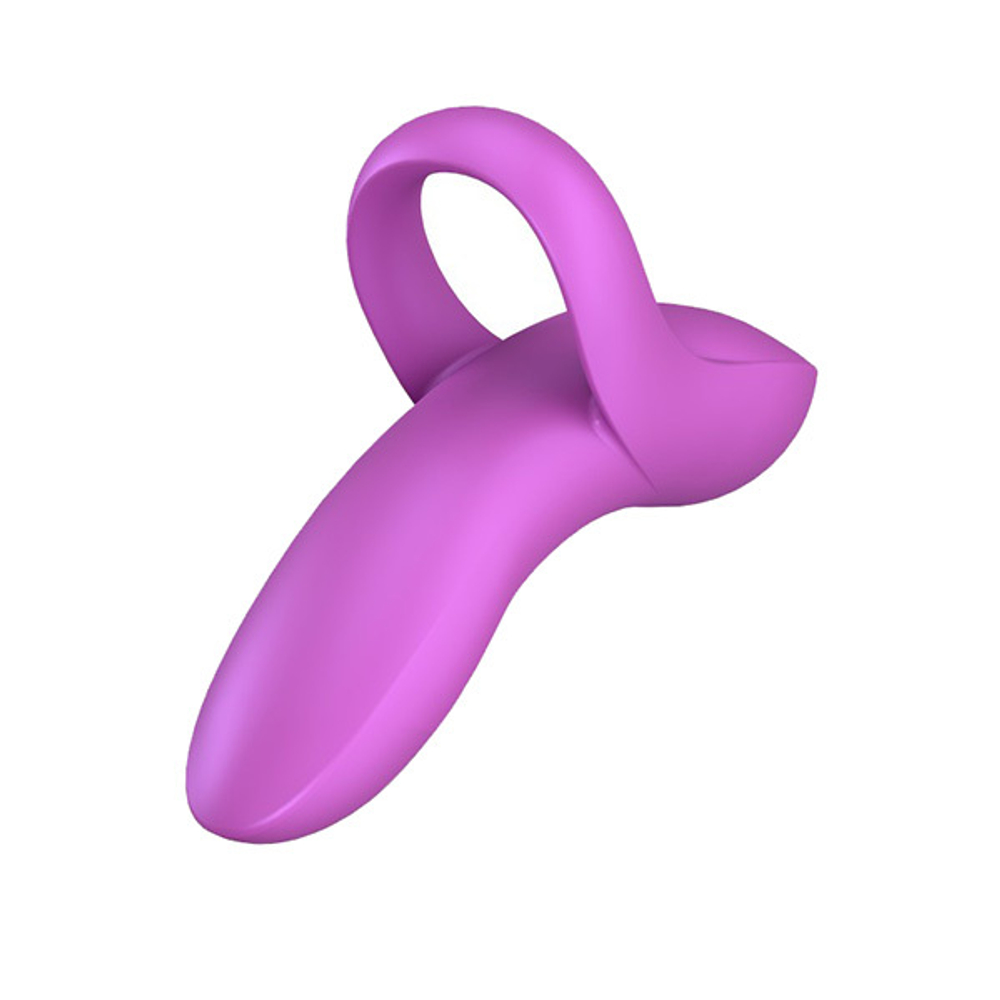 Лиловая вибронасадка на палец 9,3см Satisfyer Bold Lover