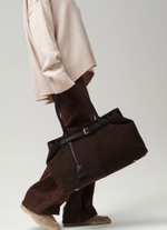 Замшевая сумка Daniela DBR 31375 черный каштан