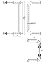 Ручки-скобы Apecs HC-0905-25/300-INOX