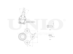 Опора шаровая передняя нижняя UNIO SSP-20088