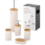 Набор аксессуаров для ванной комнаты Бамбук (бежевый) (комплект 4 шт)