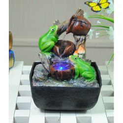 GAFN01-001 GREEN APPLE настольный фонтан с подсветкой Лягушки | GREEN APPLE