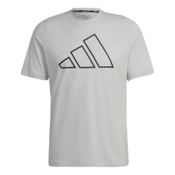 Мужское теннисное поло adidas Icons 3 BAR T-Shirt Men - Grey