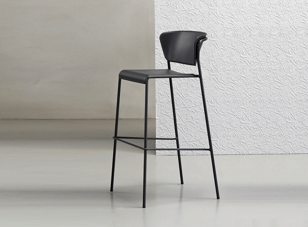 Стул барный пластиковый Scab Design Lisa Technopolymer, антрацит