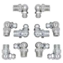 Пресс-масленка 8мм угловая (90град.), комплект 10 шт. RockForce RF-GN-01-90-8MM