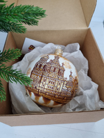 Шар стеклянный "Спас на крови",  ручная роспись