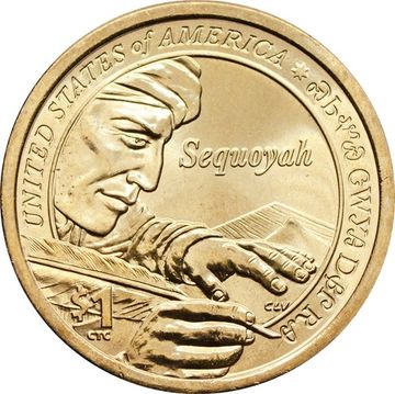 1 доллар (dollar) 2017 D США «Коренные Американцы - Секвойя»