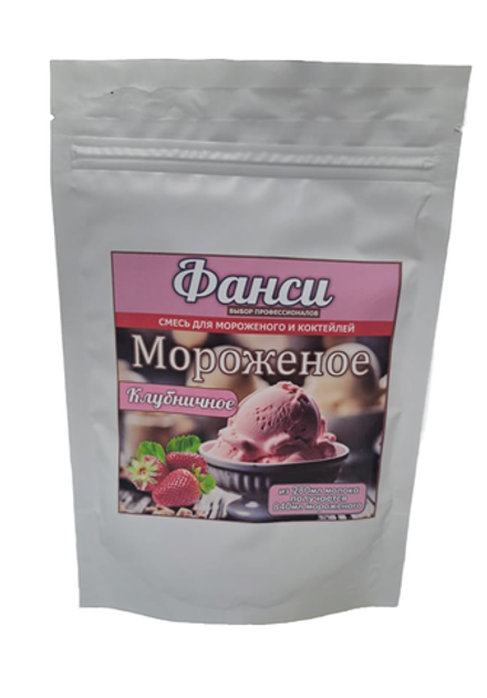 Смесь сухая для мороженного "Фанси" Клубничное 100 гр