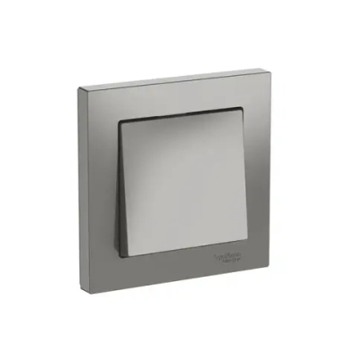 ATLASDESIGN 1-клавишный ВЫКЛЮЧАТЕЛЬ, сх.1, 10АХ, в сборе, быстрозажим. клем., СТАЛЬ