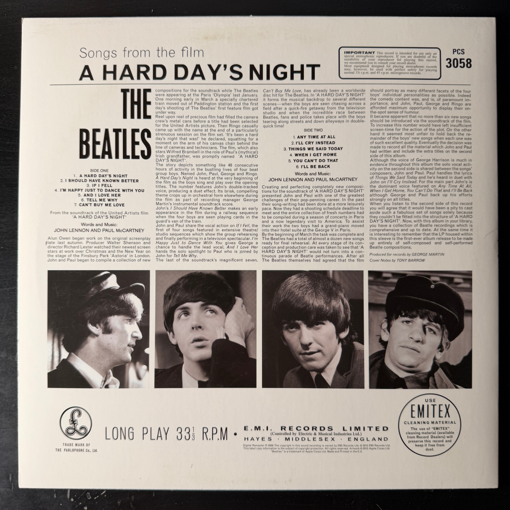 The Beatles - A Hard Day's Night (Европа 2012г.)