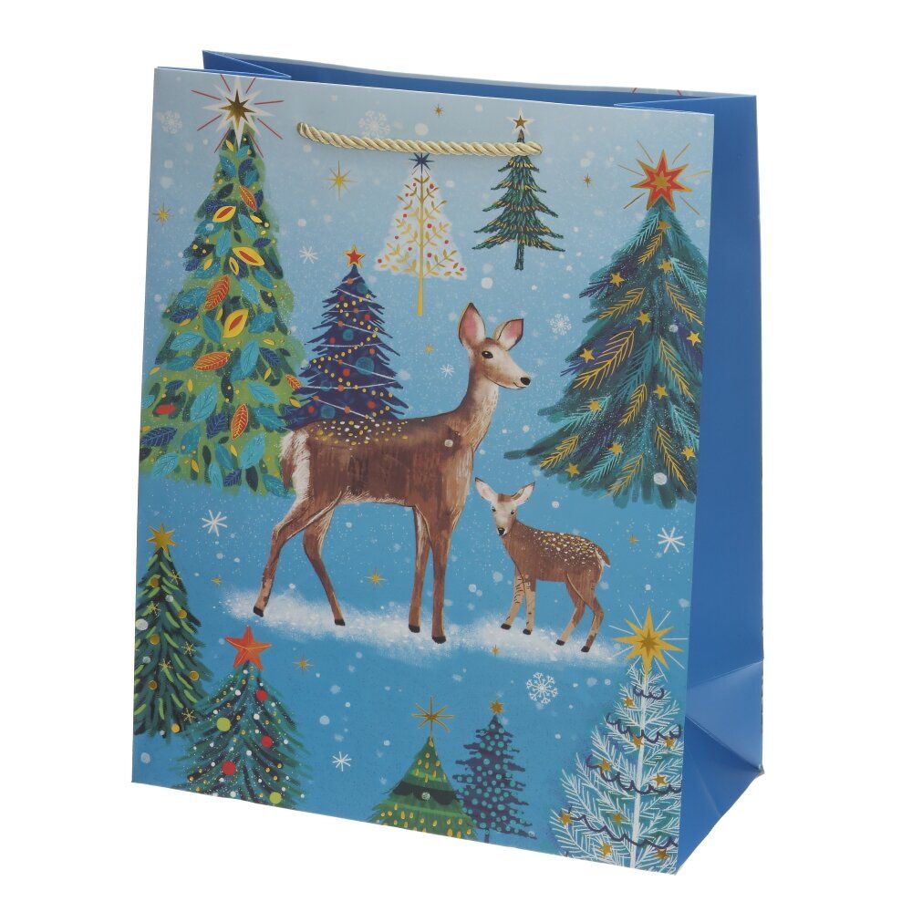 GAEM Пакет подарочный L (бумага 210г/м2, блок 12шт), L30 W12 H40 см, 4в.