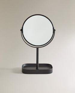 Zara Home зеркало для ванной комнаты, пластик, чёрный