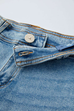 ZARA ДЖИНСЫ В МОРСКОМ СТИЛЕ, СИНИЙ