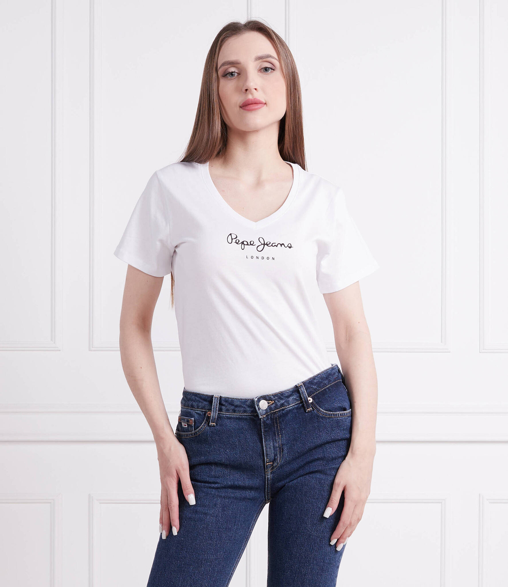 футболка wendy v neck Pepe Jeans London - белый(PL505482)