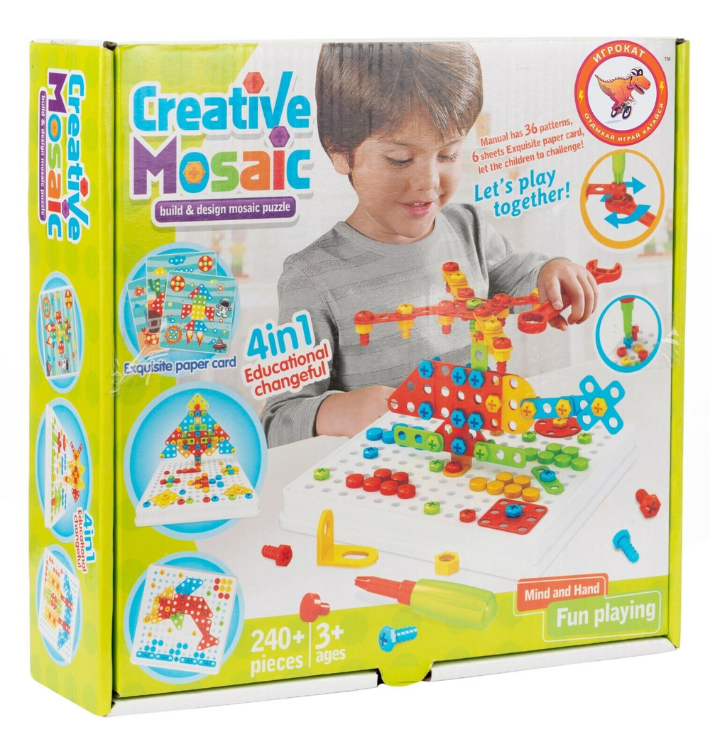Конструктор Игрокат Creative Mosaic мозаика (240 деталей) 3+