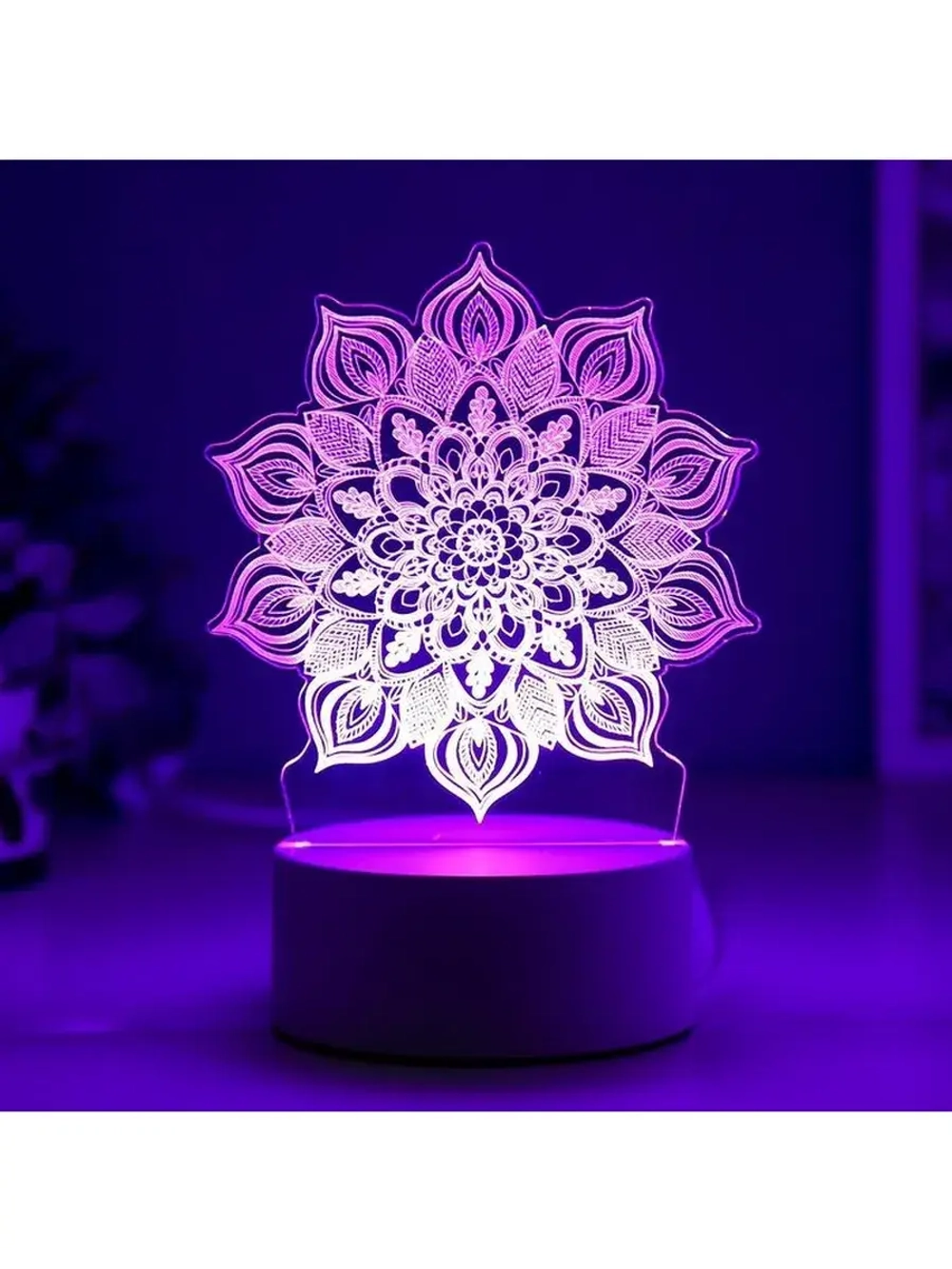 Светильник 3D ночник RISALUX «Сандала», LED RGB, от сети, 9.