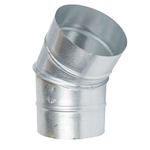 Отвод оцинкованный D120 мм 45°