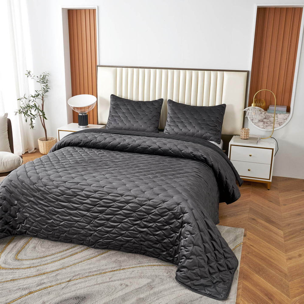 Покрывало 160x220 Sofi De MarkO Лея антрацитовое