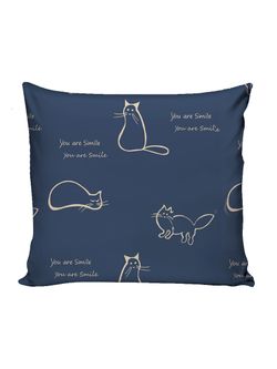 Постельное белье Simple House "Котики (полисатин)" 1,5-сп  Наволочка 70х70 см 1 шт  Простынь  150х215 см  Пододеяльник 145х215 см