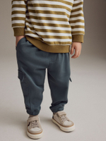 Толстовка и брюки карго в комплекте для мальчика Next B17-571, Хаки, Белый, Синий