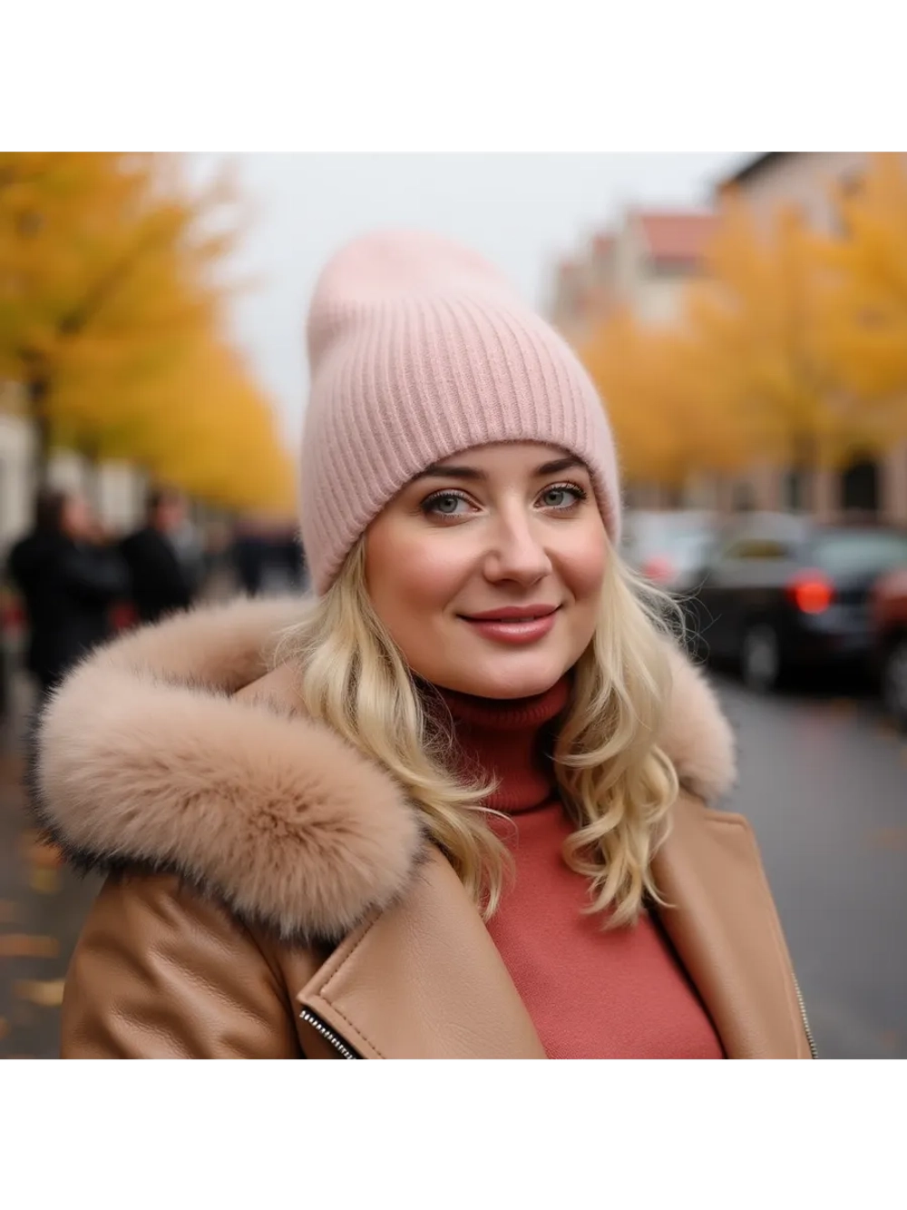 шапка ангора зимняя пушистая вязаная модная