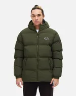 Пуховик Anteater AW25 Downjacket Hooded Crispy темно-зеленый