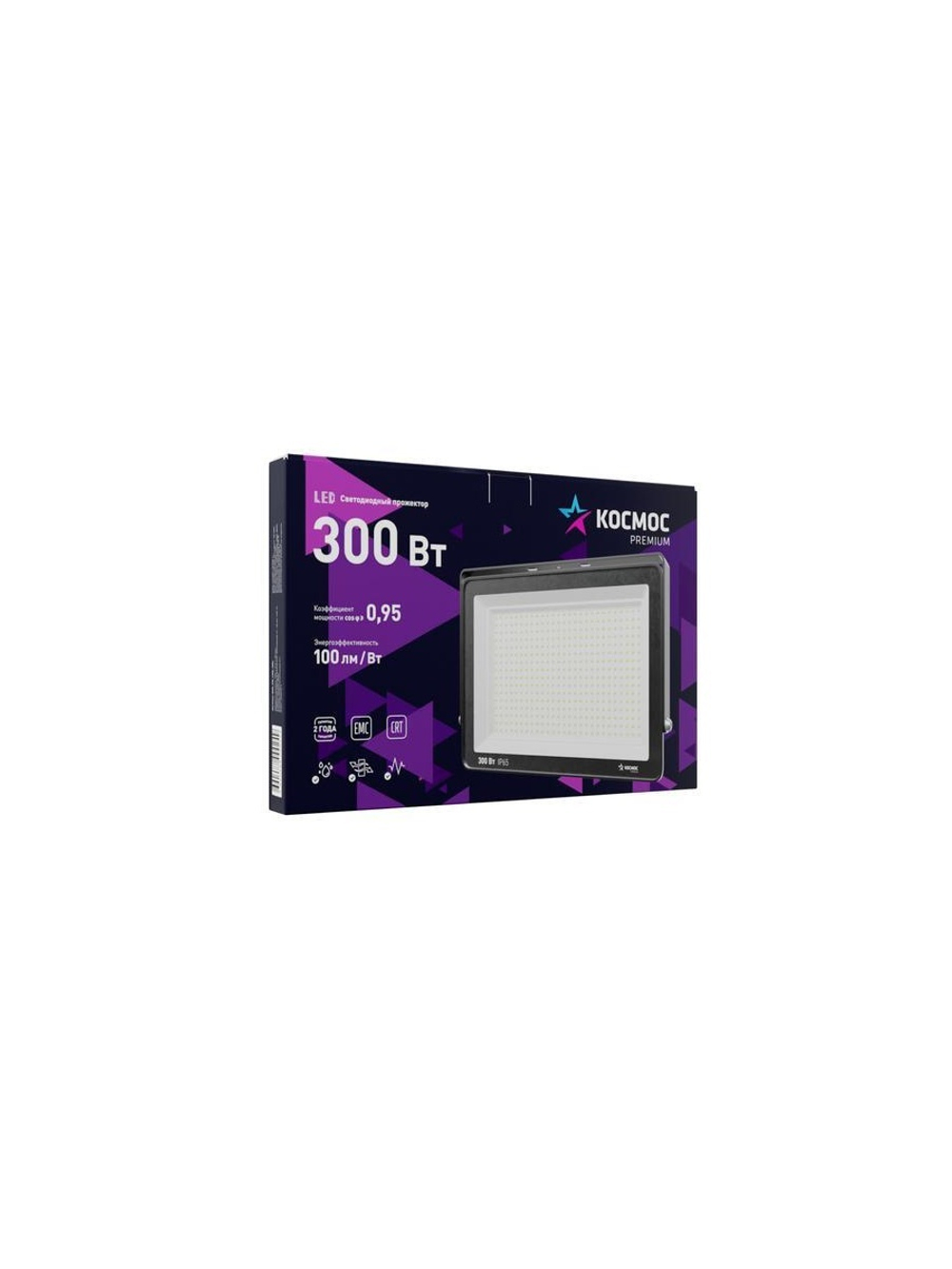 Прожектор светодиодный PREMIUM 300Вт 6500К 30000лм IP65 КОСМОС KOS_PR_LED_300