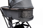 Детская коляска Peppy Tecla 3 в 1 с автокреслом Rise Milk Shadow Antrazit Chrome Edition (Графитовый)