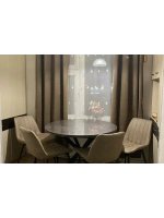 Стол кухонный обеденный круглый раздвижной 100,1х100х75 см