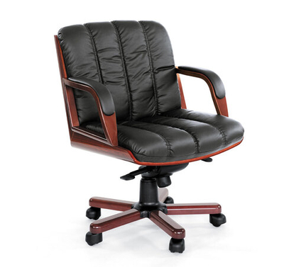 CANNES Кресло/B дерев./кожа ПАЛ/ЧЕРН