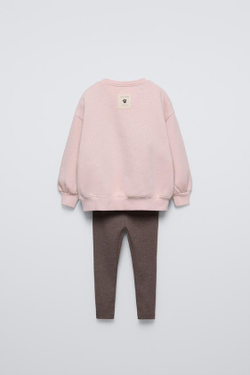 ZARA КОМПЛЕКТ ИЗ МЯГКОЙ ТКАНИ С ПРИНТОМ SKYE PAW PATROL ™, ТЕЛЕСНО-РОЗОВЫЙ