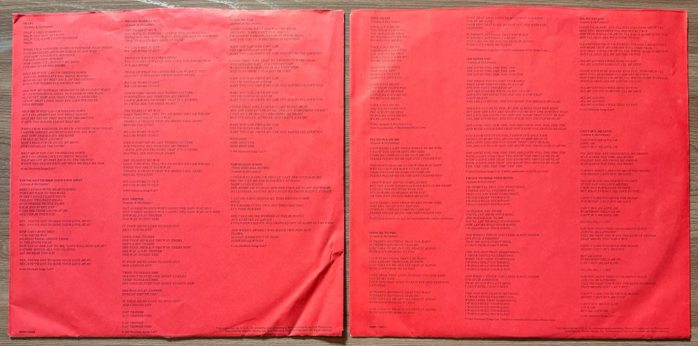 The Beatles ‎– 1962-1966 2LP (США 1978г.) Red Т