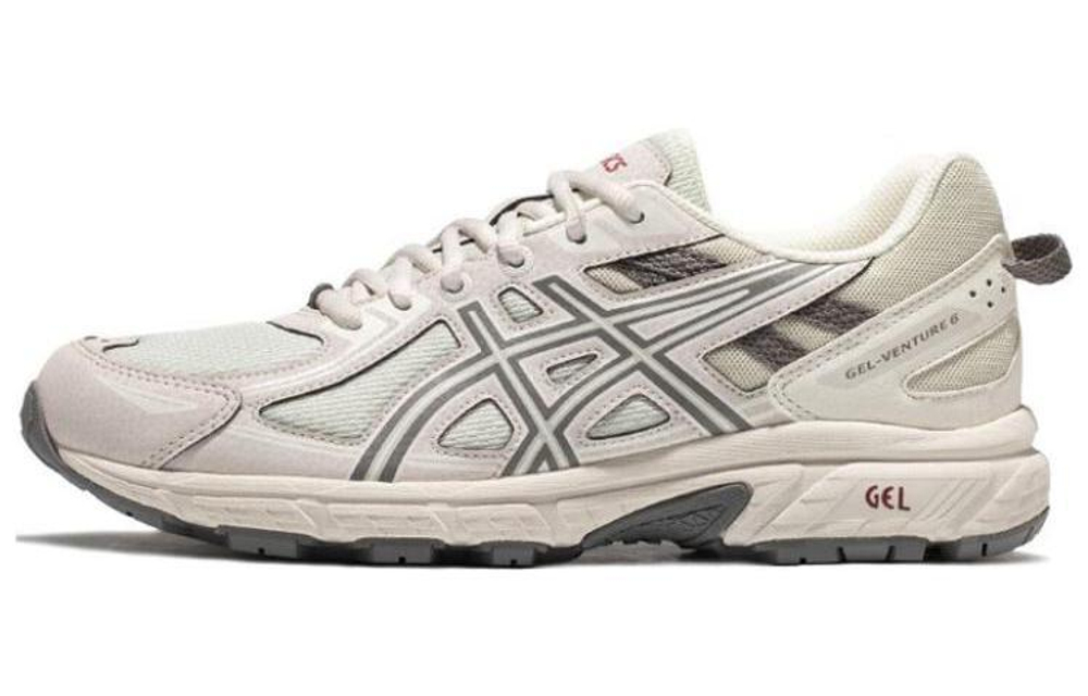 Asics Gel-Venture 6 fashion synthetic leather fabric wear-resistant breathable low-top cross-country running shoes women's gray-green