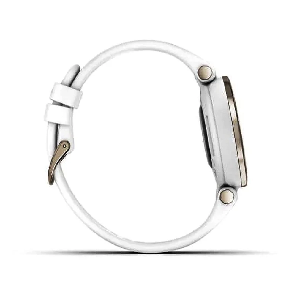 Смарт-часы Garmin Lily кремово-золотистый безель, белый корпус и, силиконовый, ремешок 010-02384-10