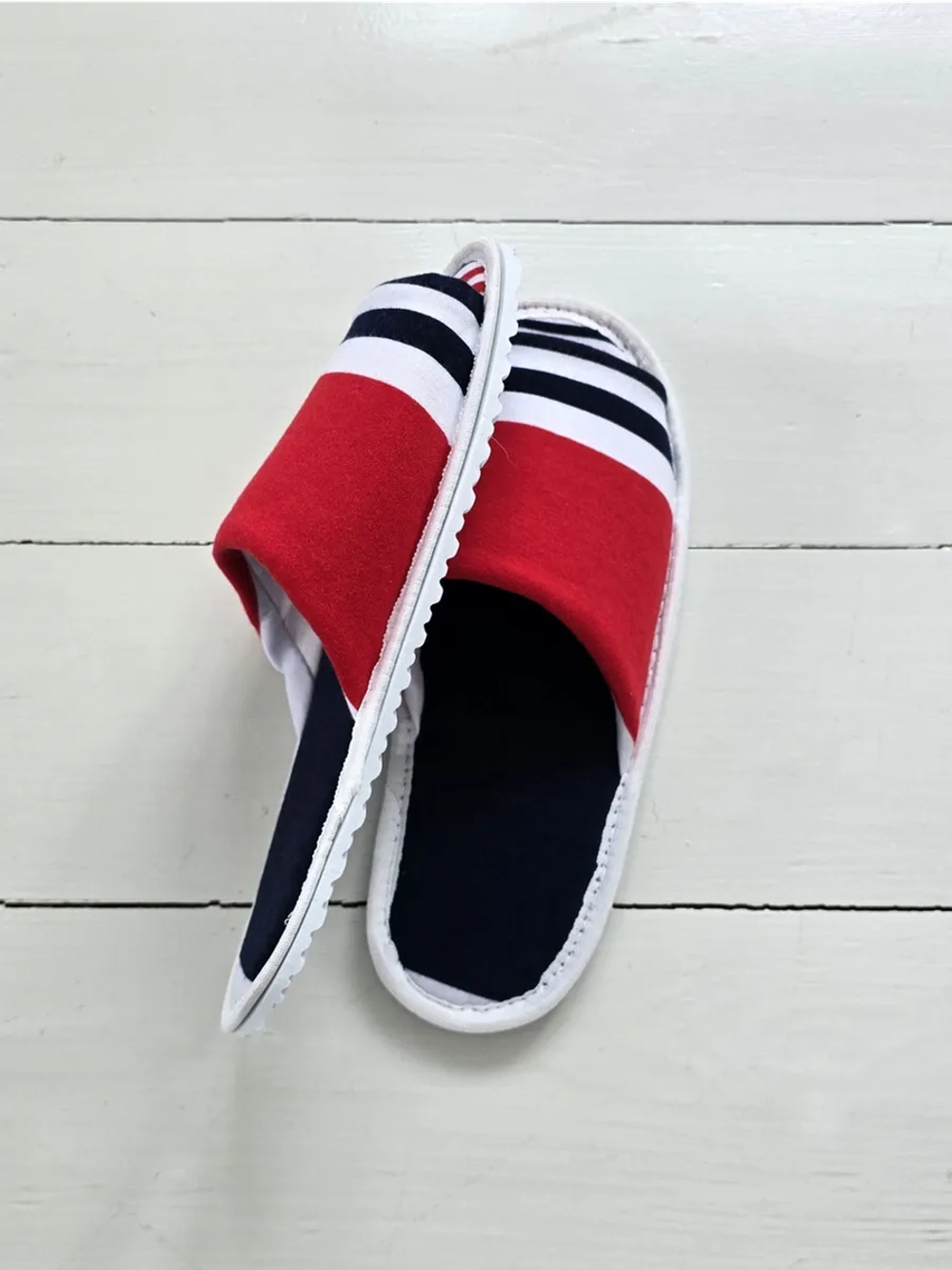 Тапочки в полоску открытые вар.3