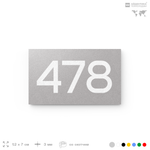Номер на дверь 478, табличка на дверь для офиса, квартиры, кабинета, аудитории, склада, серая 120х70 мм, Айдентика Технолоджи