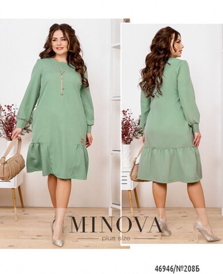 Платье 208Б-оливка Minova Фото 1