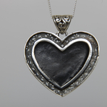 Кулон  Сердце, серебро