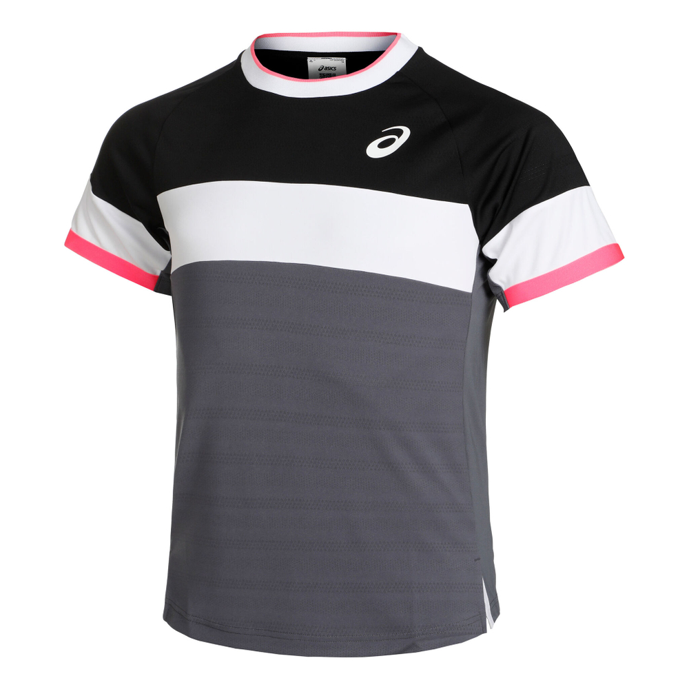 Мужское теннисное поло ASICS Match Top Tee T-Shirt Men - Black, Red