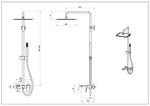 Стойка для душа STICK Shine Gun Metal LINEA