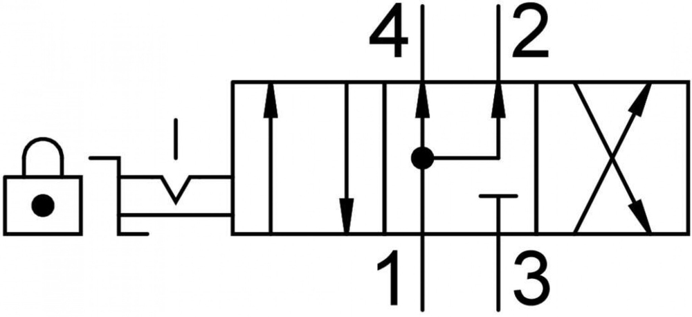 VHER-P-H-B43U-B-G12 Распределитель с ручным управлением