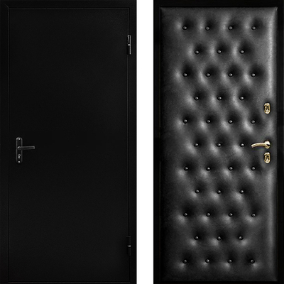 Металлическая дверь эконом из искусственной кожи - 938