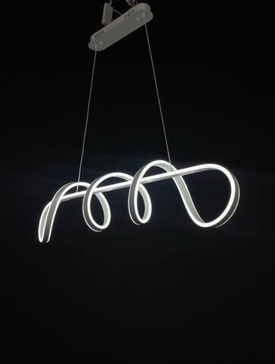 Люстра подвесная Lanbos светодиодная, 1 лампа LED, 128 Вт, до 20 кв м, белая