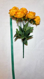 Искусственные цветы, желтые подсолнухи / Высота 44 см. 9 стебелей 9 бутонов/