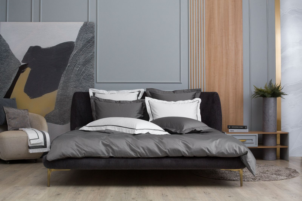 Наволочки 2шт 50х90 German Grass Alpine Graphite Allure с широким кантом