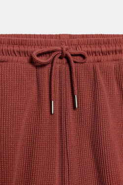 ZARA ТЕКСТУРНЫЕ ШОРТЫ, ЧЕРЕПИЧНЫЙ