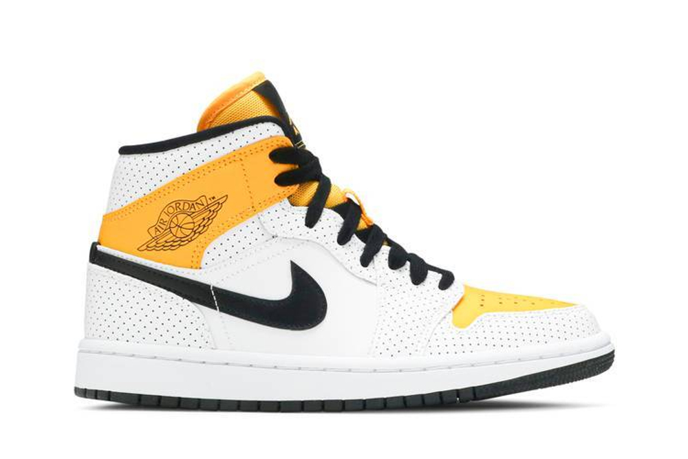 Кроссовки Jordan Air Jordan 1 Mid "Laser Orange" (Женская размерная сетка)